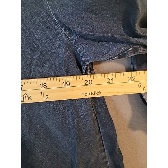 Soft Surroundings Chambray Pullover Tunic NWT Women’s M Roll-Tab Sleeves - Picture 5 of 9